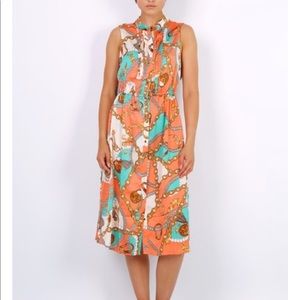 Exquiss's sleeveless button details long dress